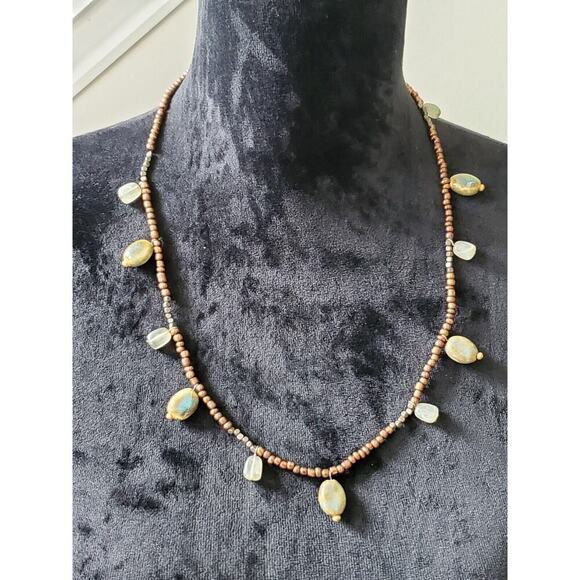 George Women's Multicolor Seed Bead Stylish Pendant Necklace - Picture 11 of 11